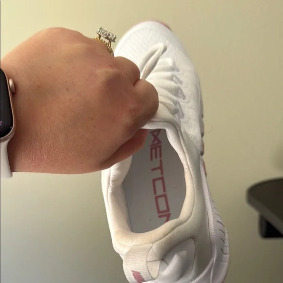 Nike White and Pink Athletic Shoes Modern Mesh Design - Nike Metcons - Picture 6 of 6